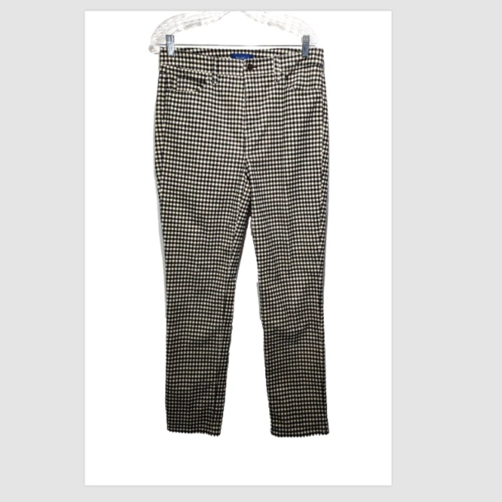 Talbots Black and White Checkered Straight Leg Pants